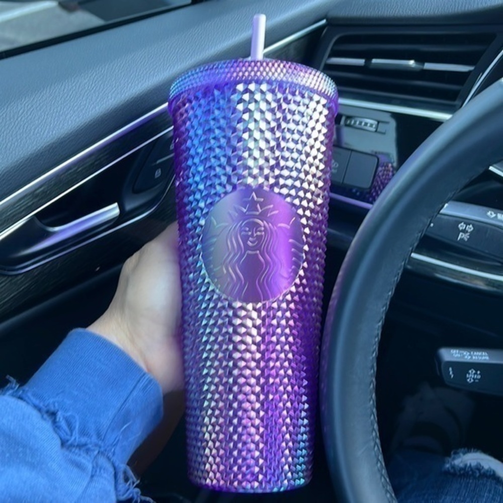 New Purple oil slick Starbucks cup